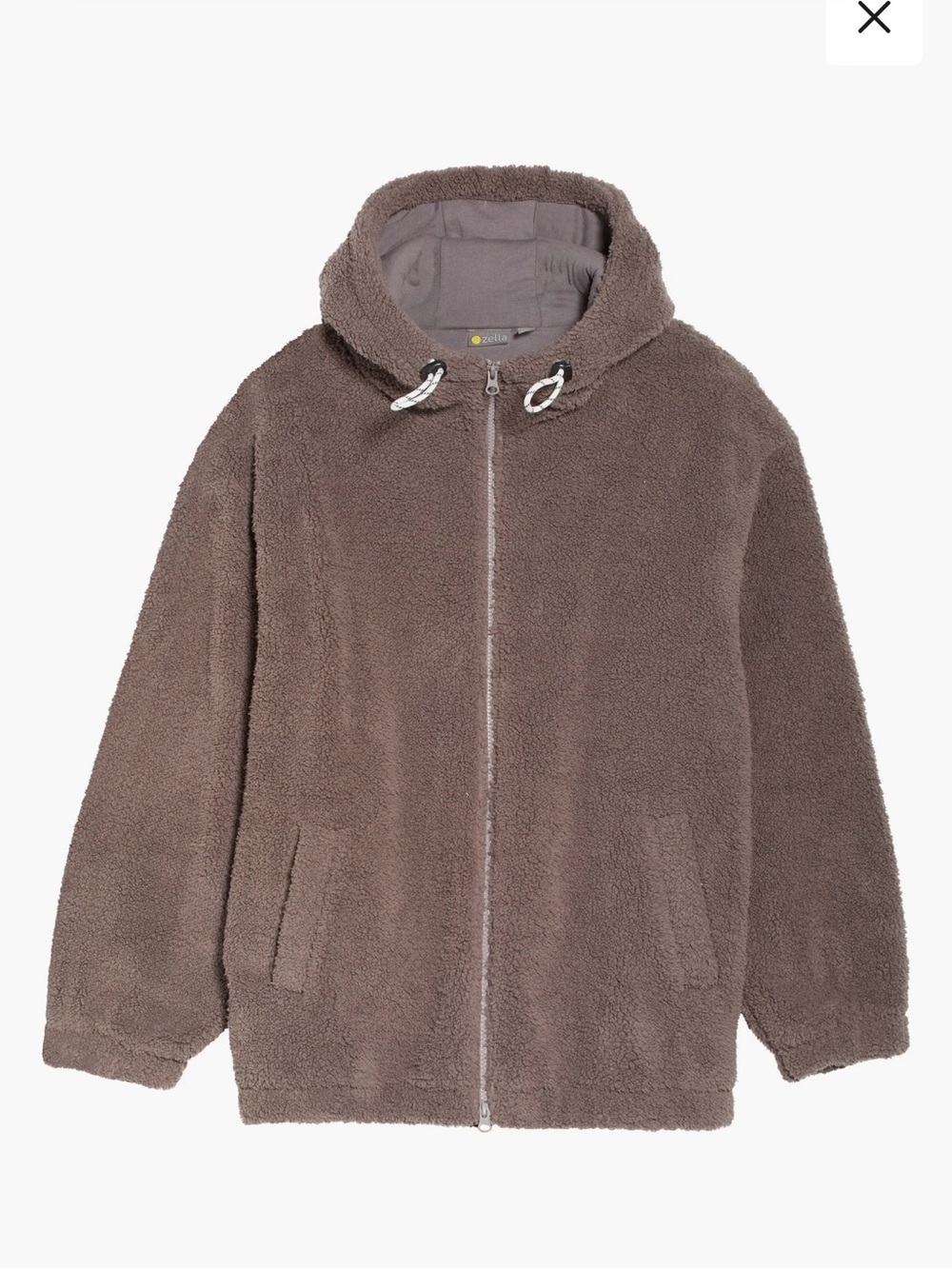 Zella Cloud Soft Boxy Fleece Hooded Jacket in XS